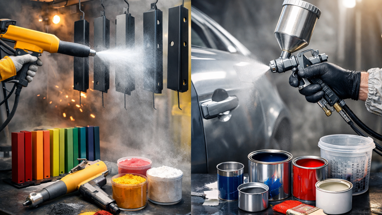 Malowanie proszkowe vs. lakierowanie mokre